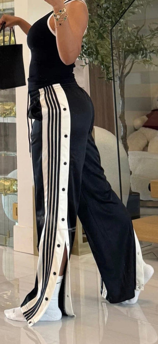 SIDE SNAP TRACK PANTS – F.A.S.T Boutique