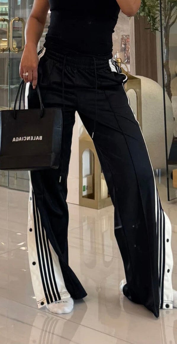SIDE SNAP TRACK PANTS – F.A.S.T Boutique