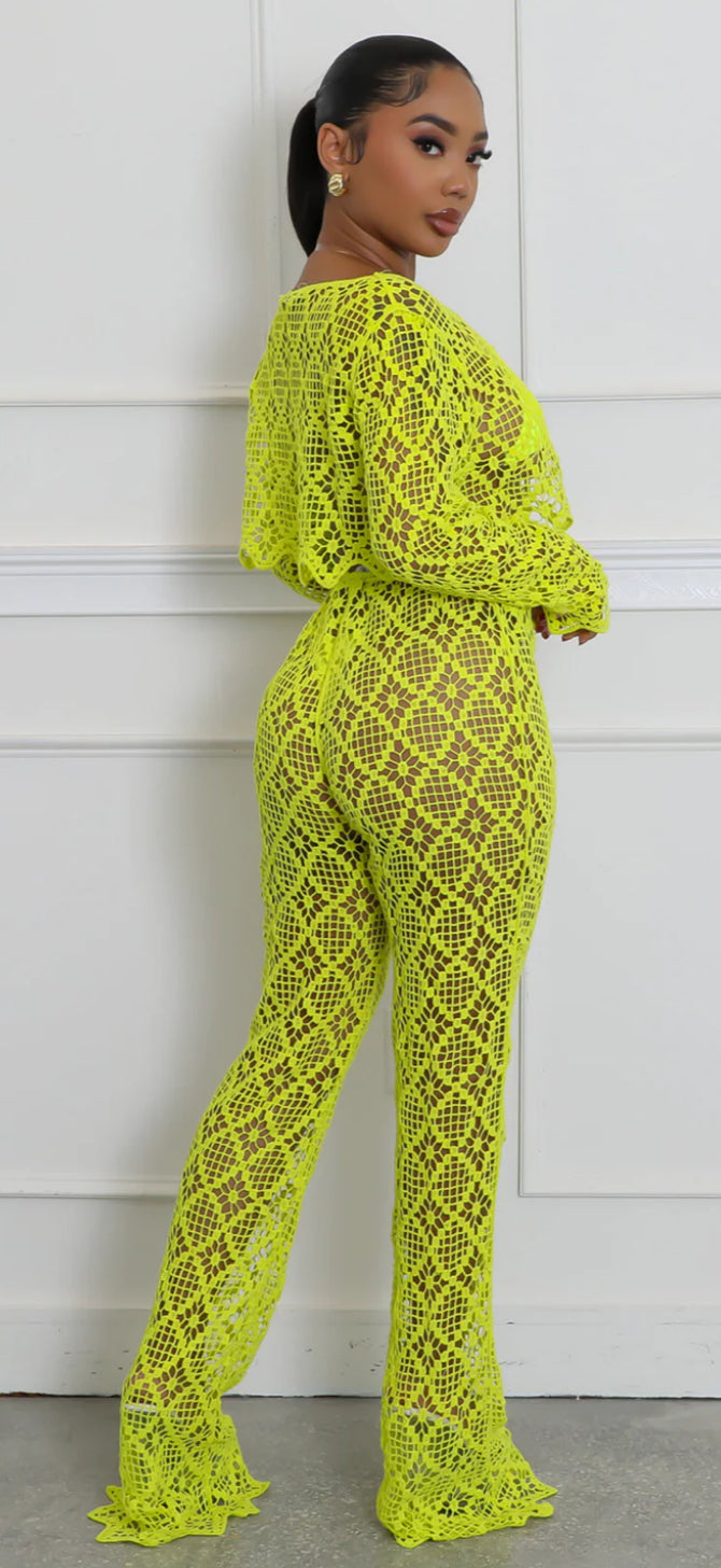 CROCHET CROP TOP & PANTS