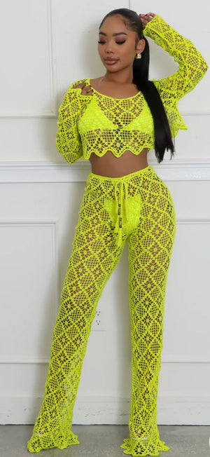 CROCHET CROP TOP & PANTS