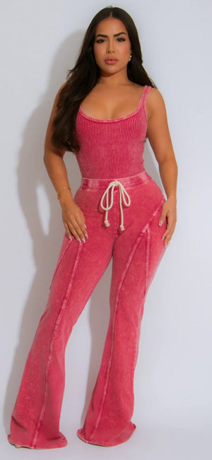 RIB TANK BODYSUIT & PANTS SET