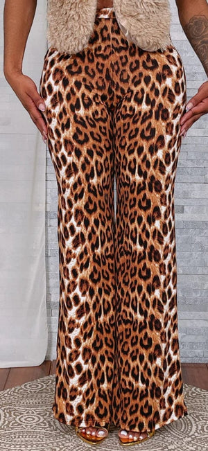 F.A.S.T Boutique ANIMAL PRINT FLARE PANTS(Pre-Order)
