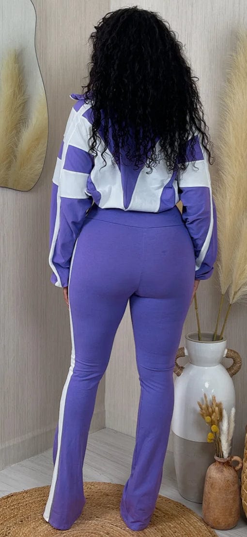 F.A.S.T Boutique COLORBLOCK ZIP TOP & PANTS SET