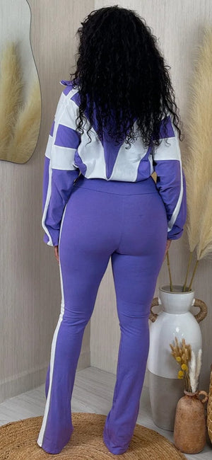 F.A.S.T Boutique COLORBLOCK ZIP TOP & PANTS SET