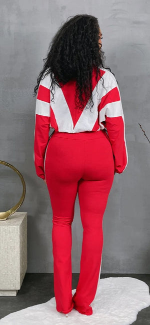 F.A.S.T Boutique COLORBLOCK ZIP TOP & PANTS SET