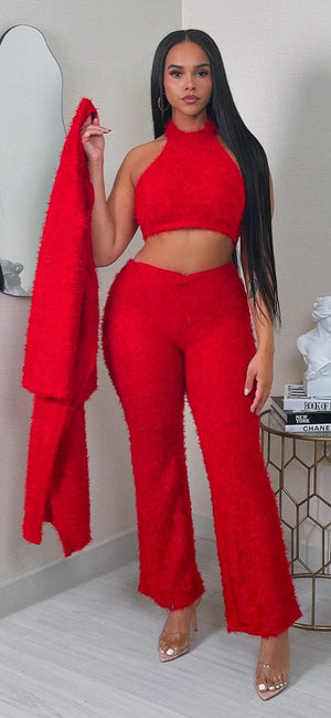 F.A.S.T Boutique FUZZY SETS WITH CARDIGAN