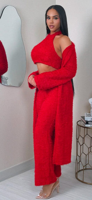 F.A.S.T Boutique FUZZY SETS WITH CARDIGAN