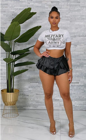 F.A.S.T Boutique LEATHER MINI SKIRT(2PCS)