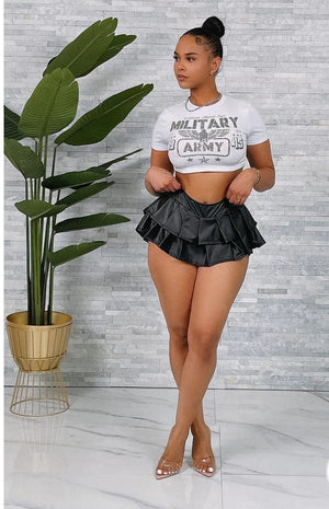F.A.S.T Boutique LEATHER MINI SKIRT(2PCS)