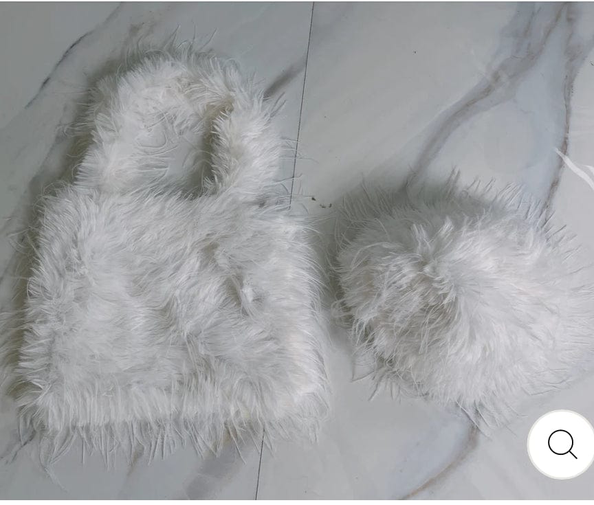 F.A.S.T Boutique Pink/Small FURRY BUCKET HAT & BAG SETS
