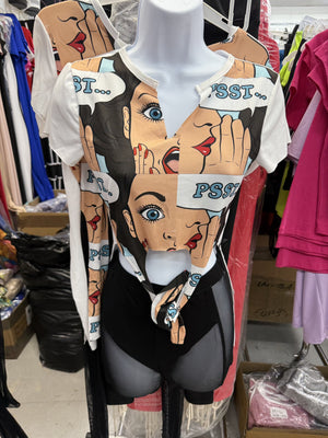 F.A.S.T Boutique PSST Shirt and Mesh Leggings set