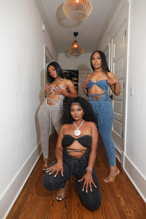 F.A.S.T Boutique RIB SLEEVELESS JUMPSUIT