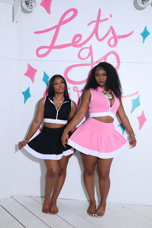 F.A.S.T Boutique RIB ZIP UP TANK TOP & SKIRT SET