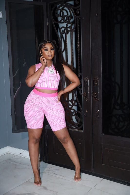 F.A.S.T Boutique SEAMLESS S/L CROP TOP & SHORTS SET