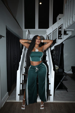 F.A.S.T Boutique TUBE TOP & SIDE STRIPE PANTS SET