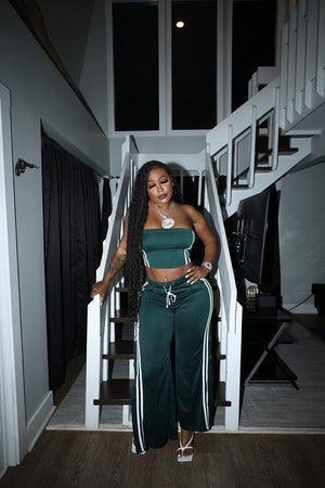 F.A.S.T Boutique TUBE TOP & SIDE STRIPE PANTS SET