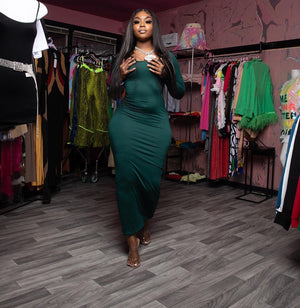 F.A.S.T Boutique LONG FITTED DRESS