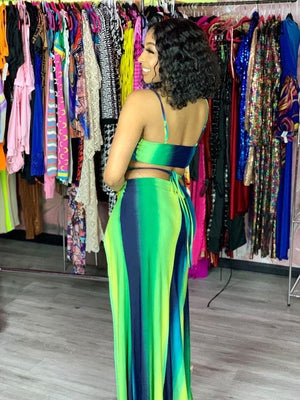 F.A.S.T Boutique OMBRE PRINT TOP & SKIRT SET