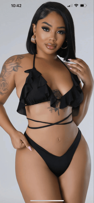 F.A.S.T Boutique RUFFLE BIKINI SET & PANTS