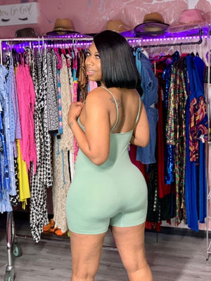 Seamless Ribber Romper / Adjustable Strap