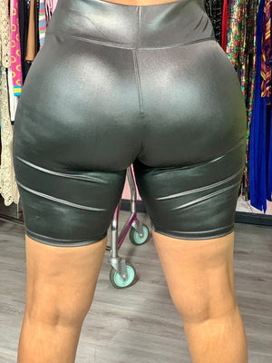 PU BIKER SHORTS