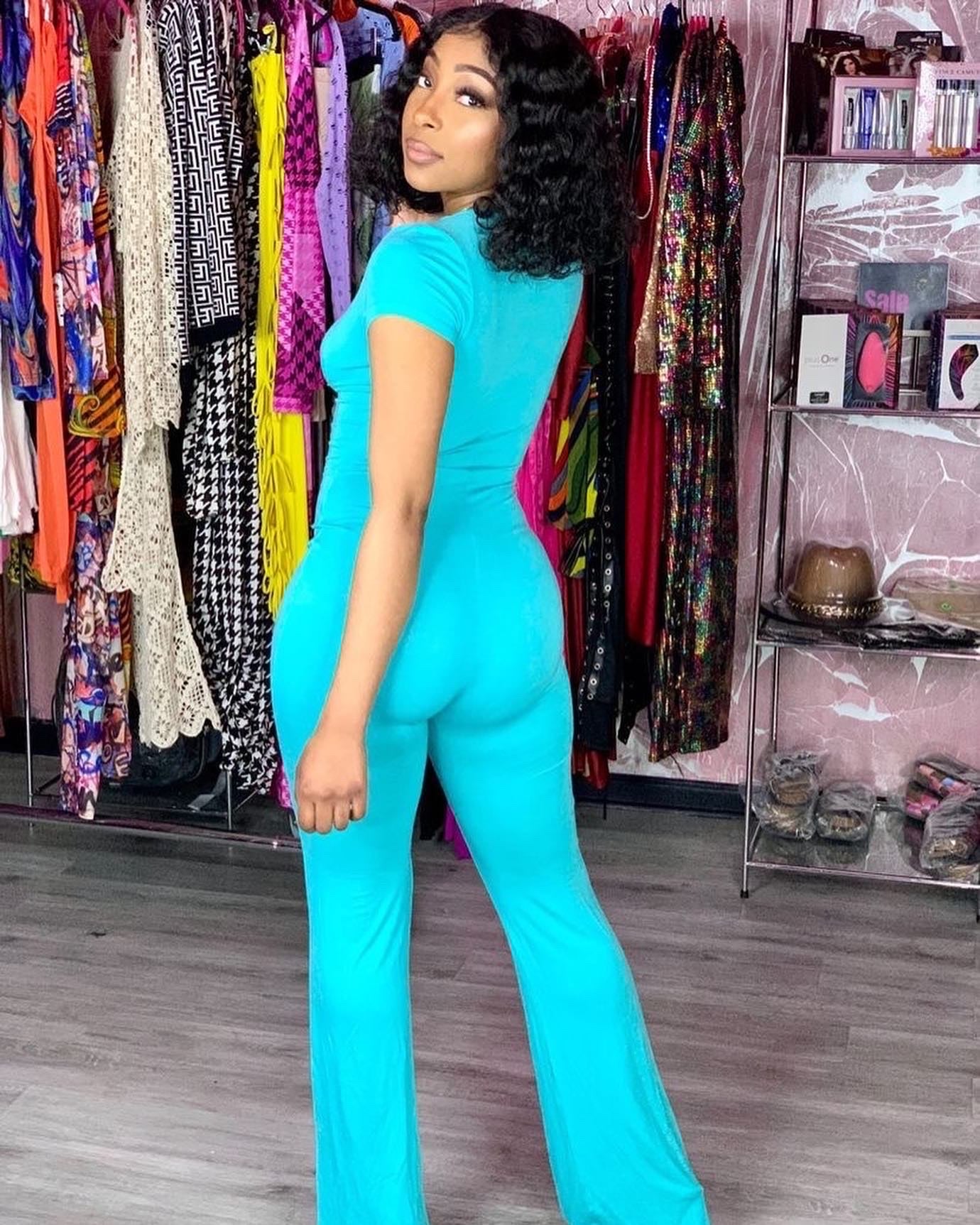 Solid Shorts SLV Jumpsuit