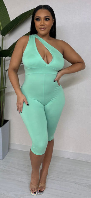 ONE SHOULDER KEYHOLE ROMPER