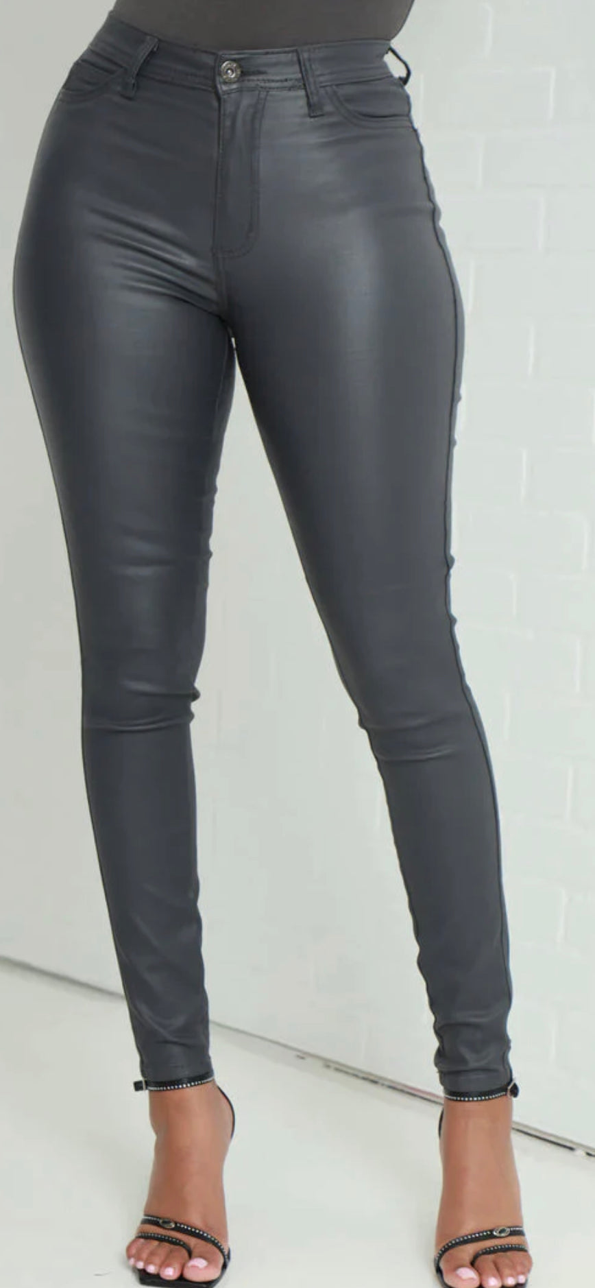 HIGH RISE SKINNY DISCO PANTS